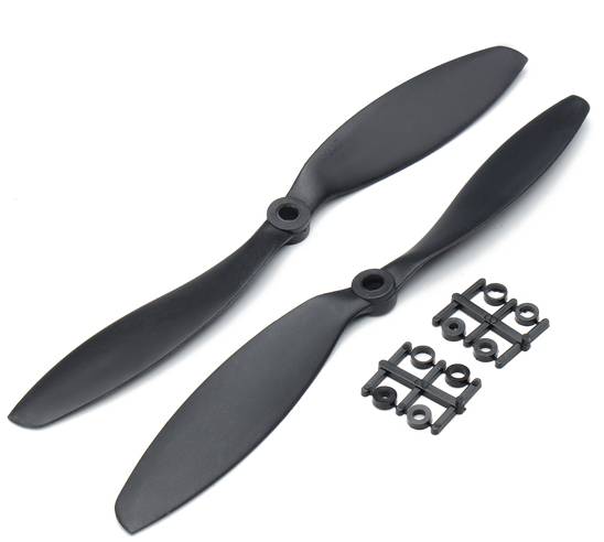 Orange HD Propellers 1238(12X3.8) ABS Black 1CW+1CCW-1pair