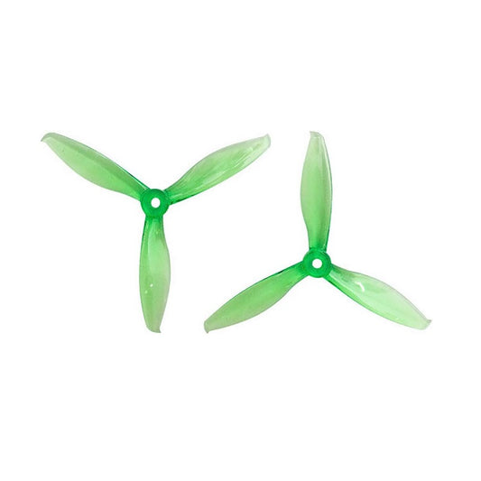 5149 (5.1X4.9) Tri Blade Flash HD 2CW+2CCW - Transparent Green Propeller.