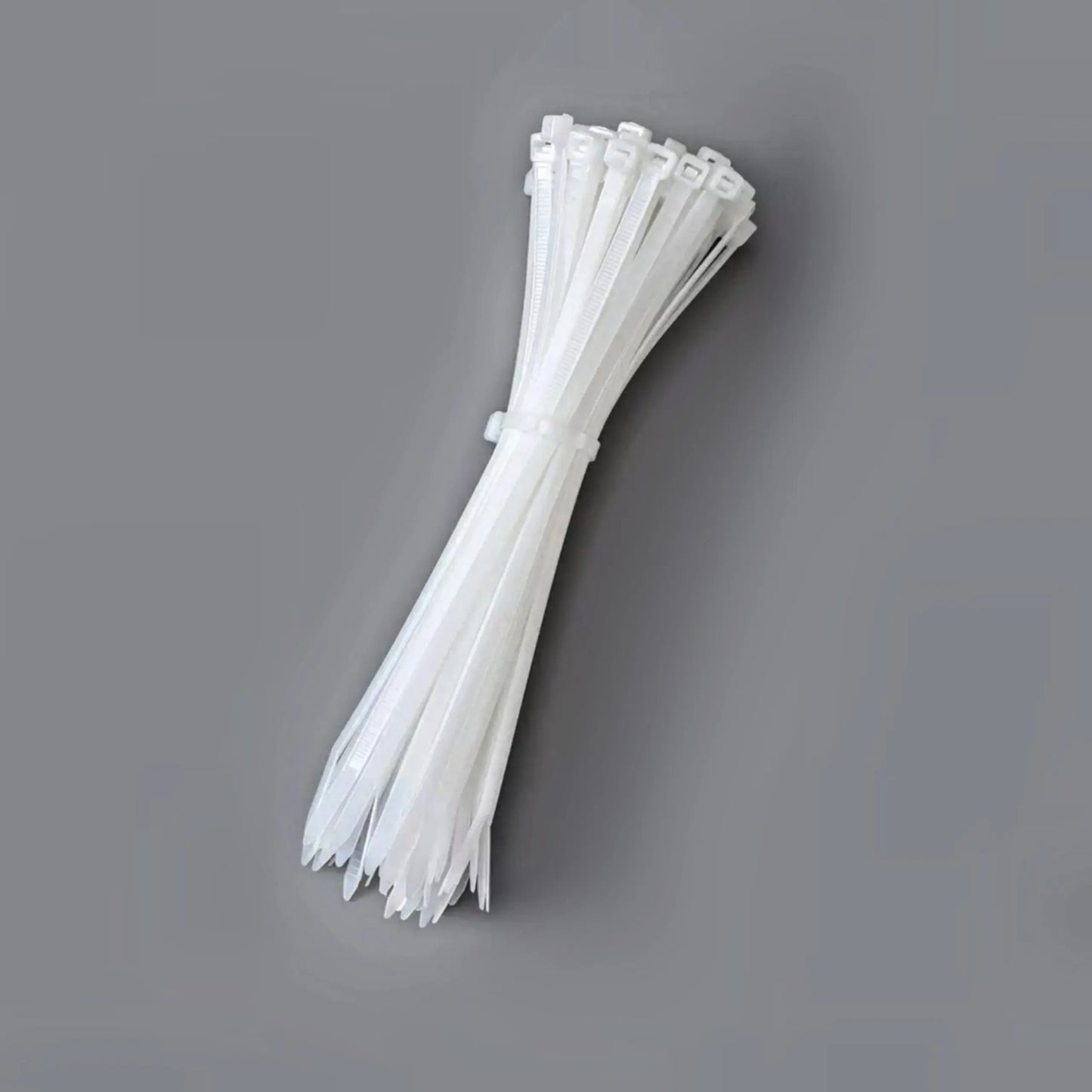 Self Locking Adjustable Nylon Cable Ties | Zip Ties (White) 100pcs - 100mm. Hi Tech xyz