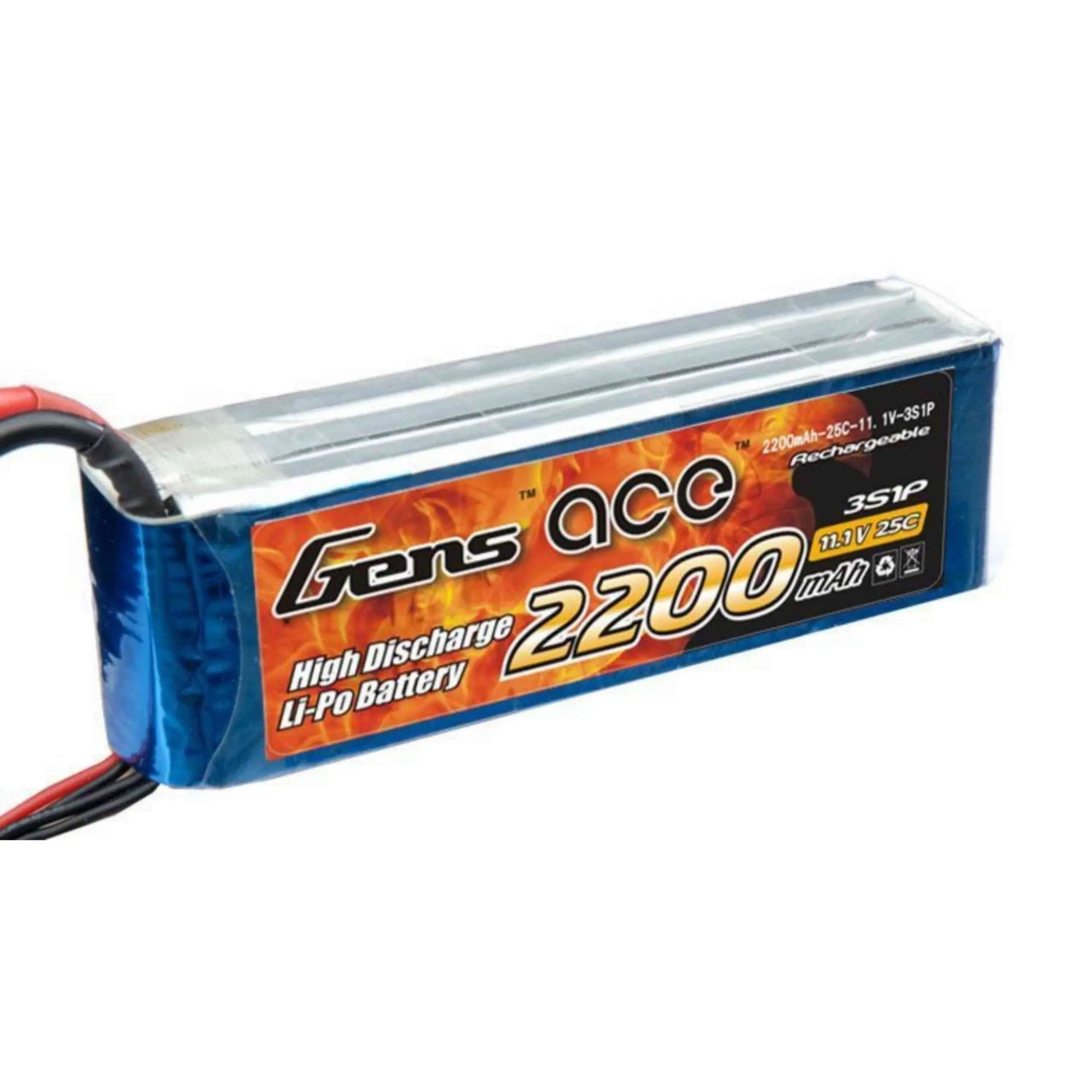 Gens Ace 11.1V 2200mAh 25C 3S 1P Lipo Battery with XT60 Connector. Hi Tech xyz