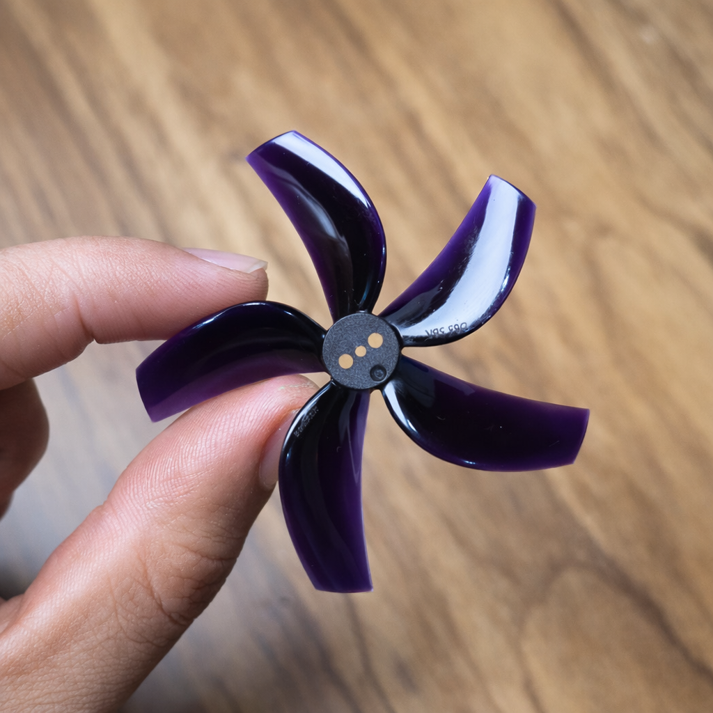 Gemfan D63 Ducted PC 5 Blade 1.5mm Propellers 4CW + 4CCW - Black