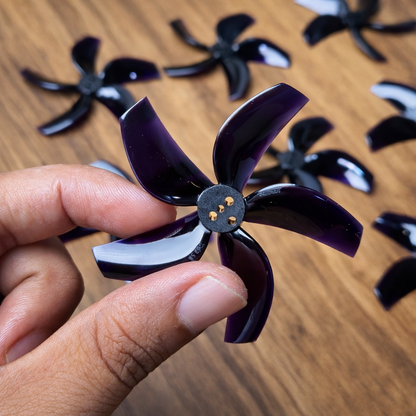 Gemfan D63 Ducted PC 5 Blade 1.5mm Propellers 4CW + 4CCW - Black