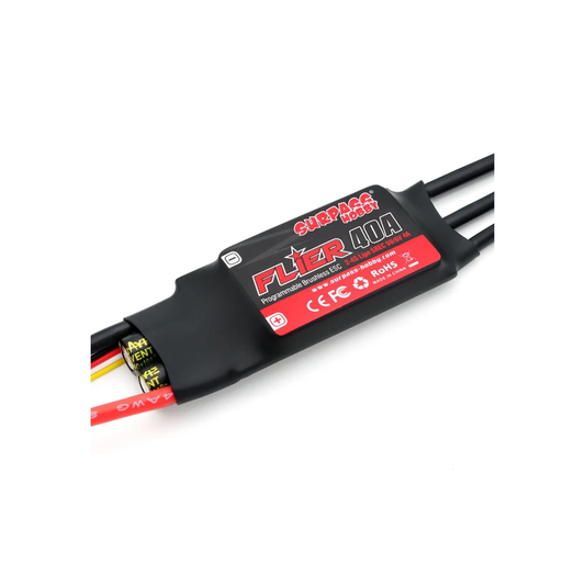 SURPASS Flier 40A ESC Li:2-4S NiNh:5-12NC BEC:5V/6V/4A 68*25*10mm 4.0 Connector