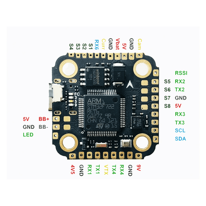 F7 MINI V2.0 Flight Controller +35A 2-5S BLHELI_S 4 in 1 ESC Flytower