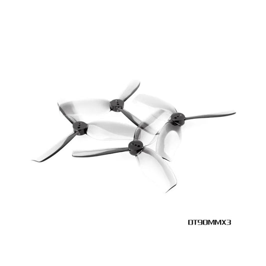 HQProp Duct-T90MMX3 for Cinewhoop Grey (2CW+2CCW)-Poly Carbonate Propeller