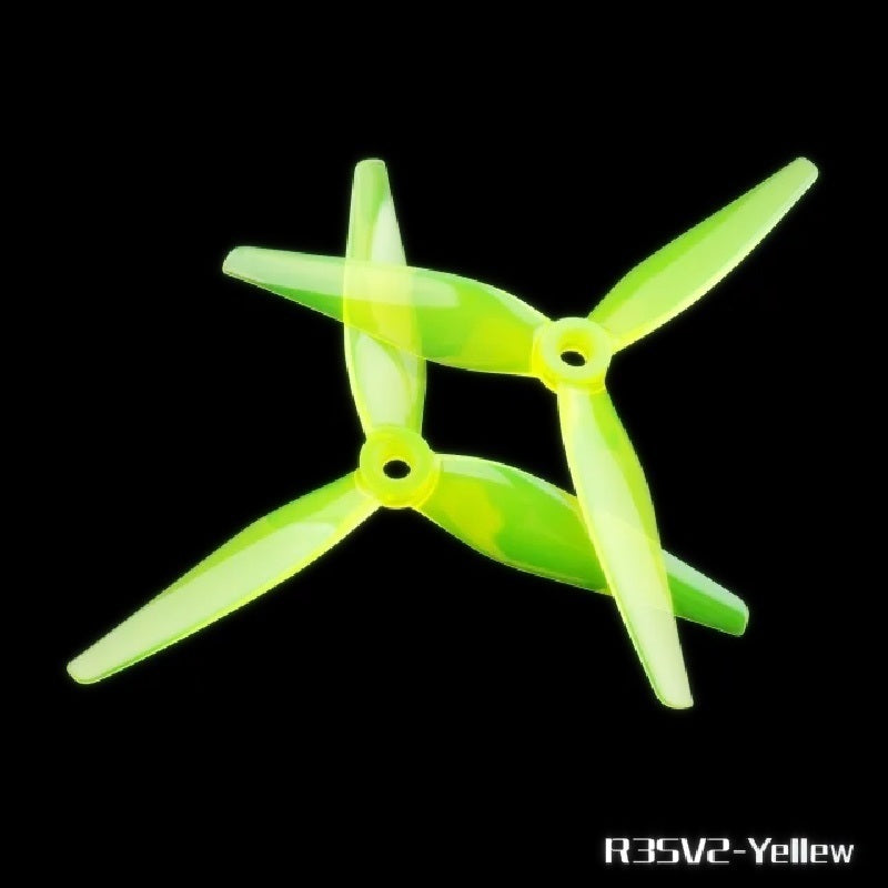 HQProp 5135 (R35V2) Yellow (2CW+2CCW)-Poly Carbonate Propeller