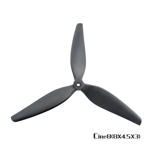 HQProp Cine8 (8X4.5X3) (1CW+1CCW) Black-Glass Fiber Reinforced Nylon Propeller