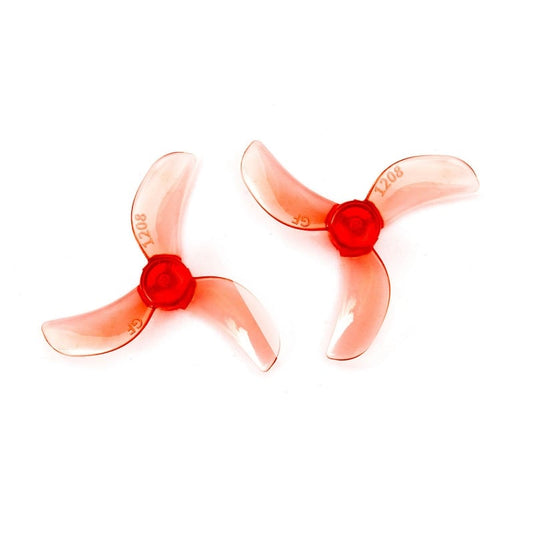 Orange HD 1208 31mm PC 3 Blade 0.8mm Propellers 4CW+4CCW- Clear Red