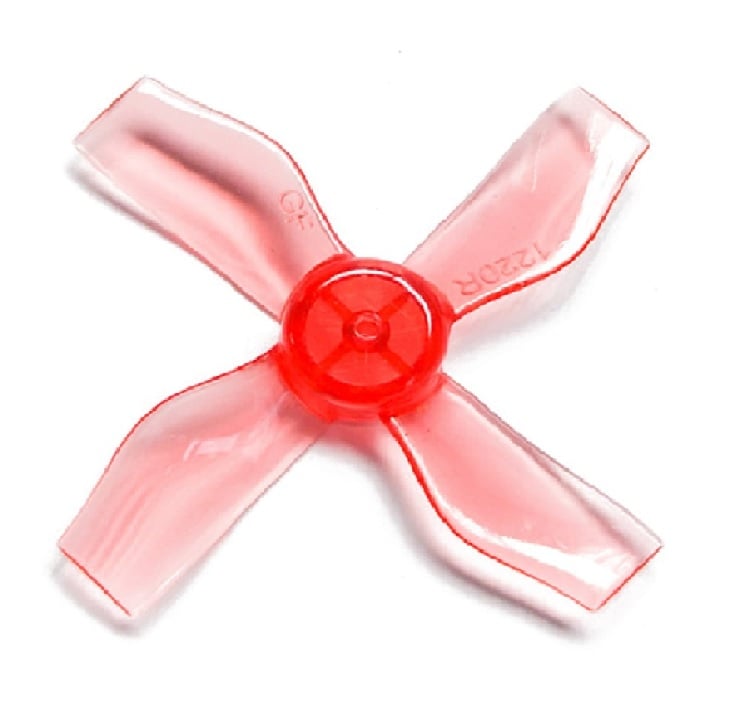 Orange HD 31mm 1220 PC 4 Blade 0.8mm Propellers 4CW+4CCW- Clear Red