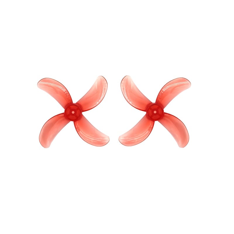 Orange HD 40mm 1609 PC 4 Blade 1mm Propellers 4CW+4CCW- Clear Red