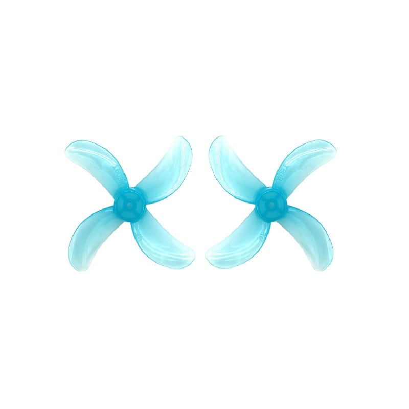 Orange HD 40mm 1609 PC 4 Blade 1.5mm Propellers 4CW+4CCW- Clear Blue