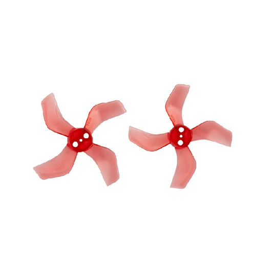 Orange HD 40mm 1636 PC 4 Blade 1mm Propellers 4CW+4CCW - Clear Red