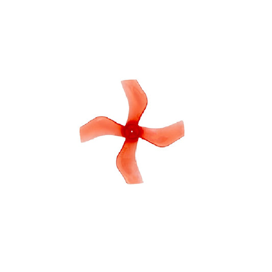 Orange HD 40mm 1636 PC 4 Blade 1.5mm Propellers 4CW+4CCW- Clear Red (Single Hole)