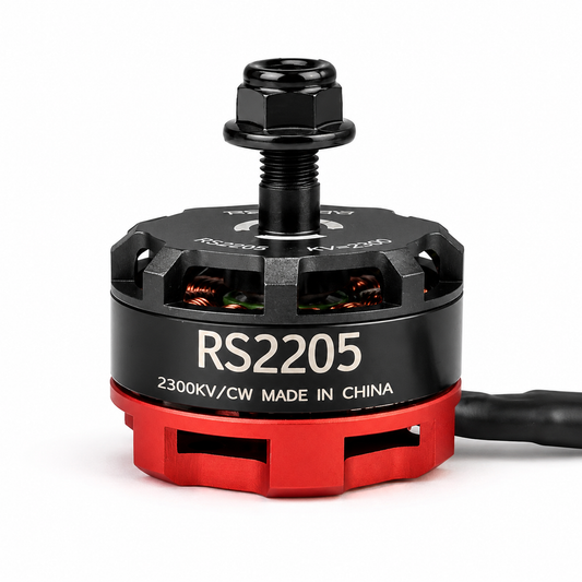 Close-Up of RS2205 2300KV Brushless DC Motor for Racing and Freestyle Drones