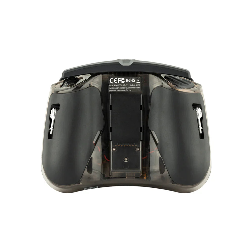 Rear View of Radiomaster Pocket ELRS Radio Controller Charcoal