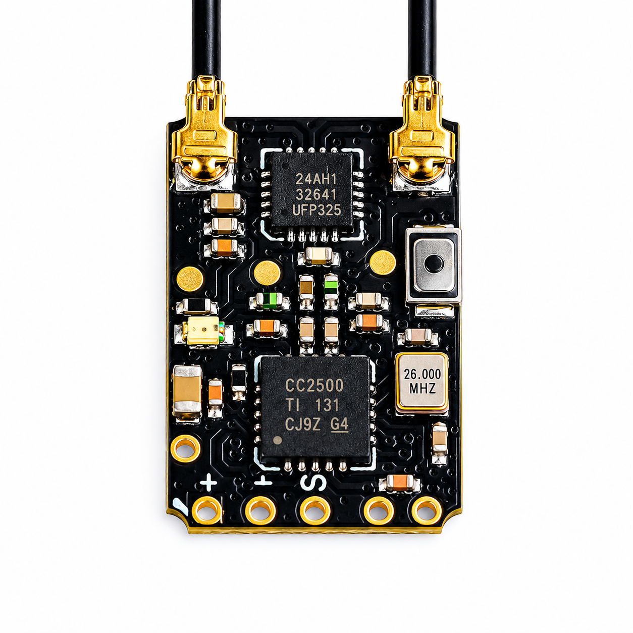 Front View of Radiomaster R81 V2 8CH FrSky Compatible Nano Receiver PCB