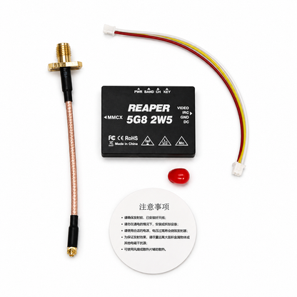 Reaper 5.8GHz 2W VTX with antenna adapter and cable for FPV drones