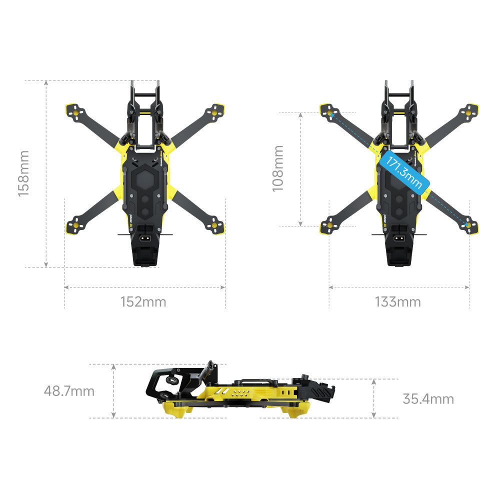 SpeedyBee Master3X Modular 3 - 3.6 Inch FPV Racing Freestyle Frame