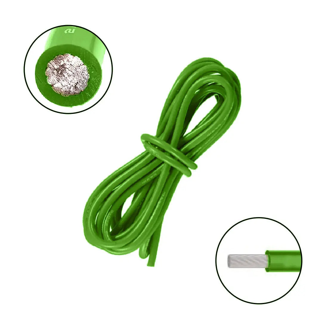 High Quality Ultra Flexible 30AWG Silicone Wire 1 m - Green. Hi Tech xyz