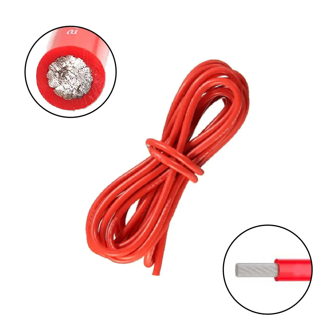 High Quality Ultra Flexible 14AWG Silicone Wire 1m - Red. Hi Tech xyz