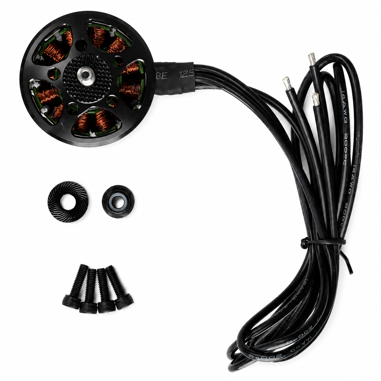 Bottom View of SURPASS B4218 560KV FPV Motor Showing Bearing Assembly and Mounting Plate