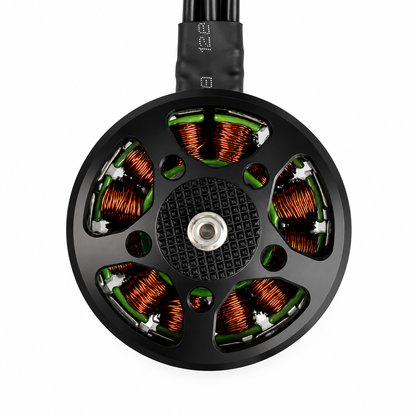 Close-Up of SURPASS B4218 560KV Motor Rotor Showing Copper Windings and Magnet Structure