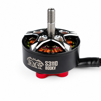 Front View of SURPASS S3110 800KV FPV Motor Featuring Threaded Shaft and Durable Construction