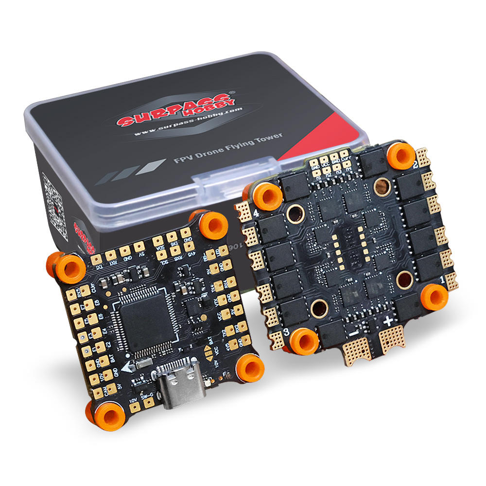 Surpass F405 V3 Flight Controller and S55A 30x30 4-in-1 ESC Stack for FPV Racing and Freestyle Drones