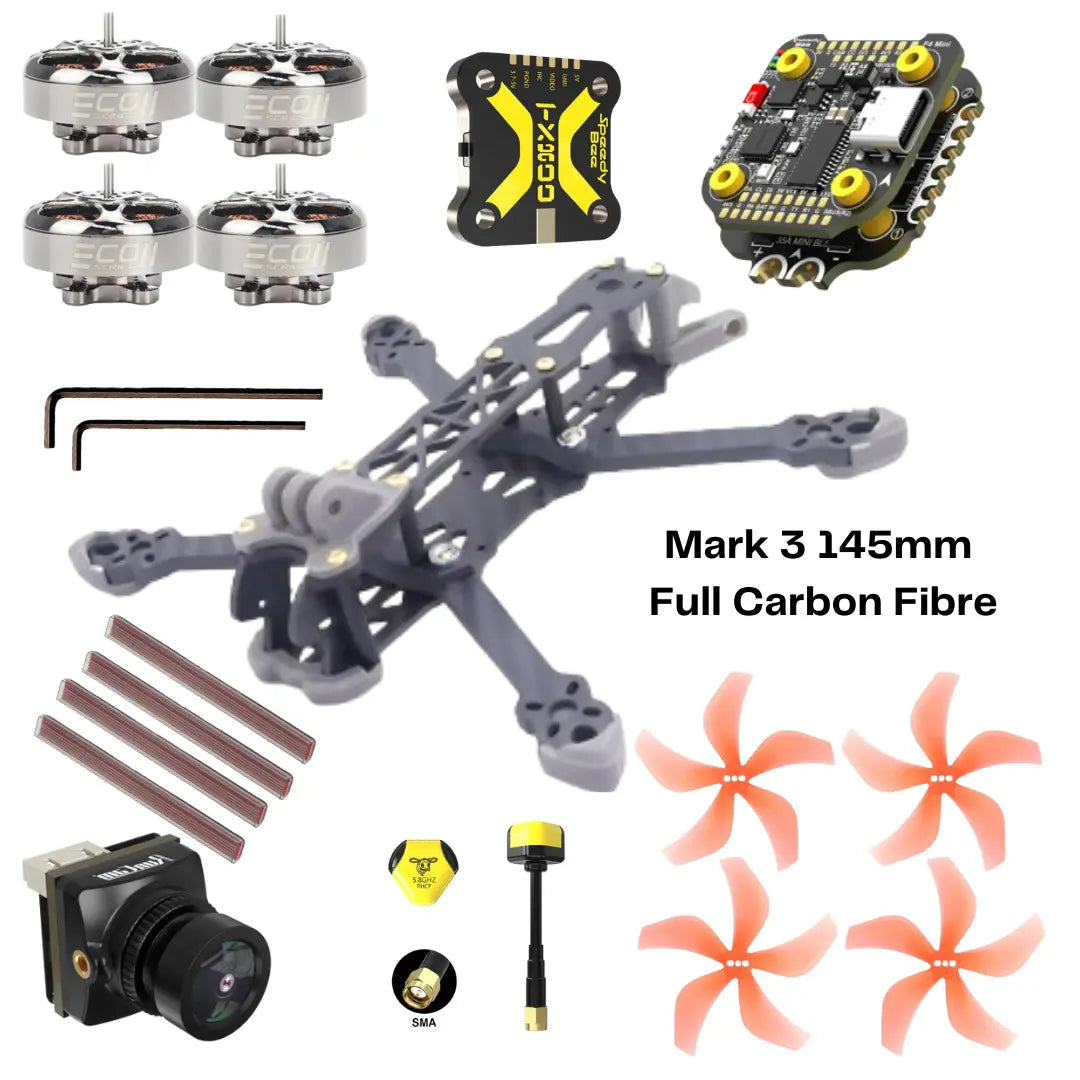 Mark3 145mm Carbon Fiber Analog FPV Drone Kit Hi Tech xyz