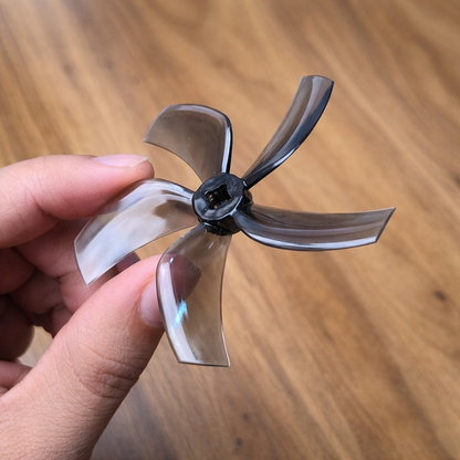 Gemfan D76 Ducted PC 5 Blade 1.5mm & M5 Propeller Clear Gray - (2CW+2CCW)