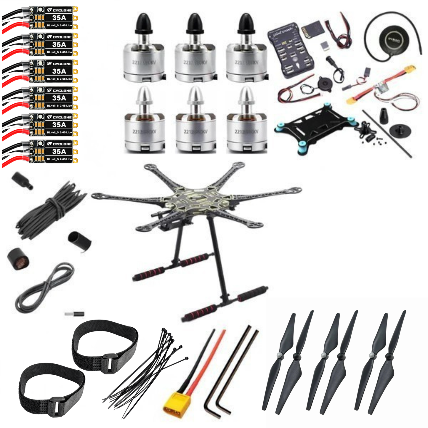 Pixhawk 2.4.8 Combo Kit with GPS S550 Hexacopter Drone Frame