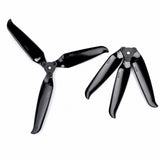 Gemfan 8041 Folding 3 Blade Glass Fiber Nylon - Black Propeller  (1 Pair CW + CCW)