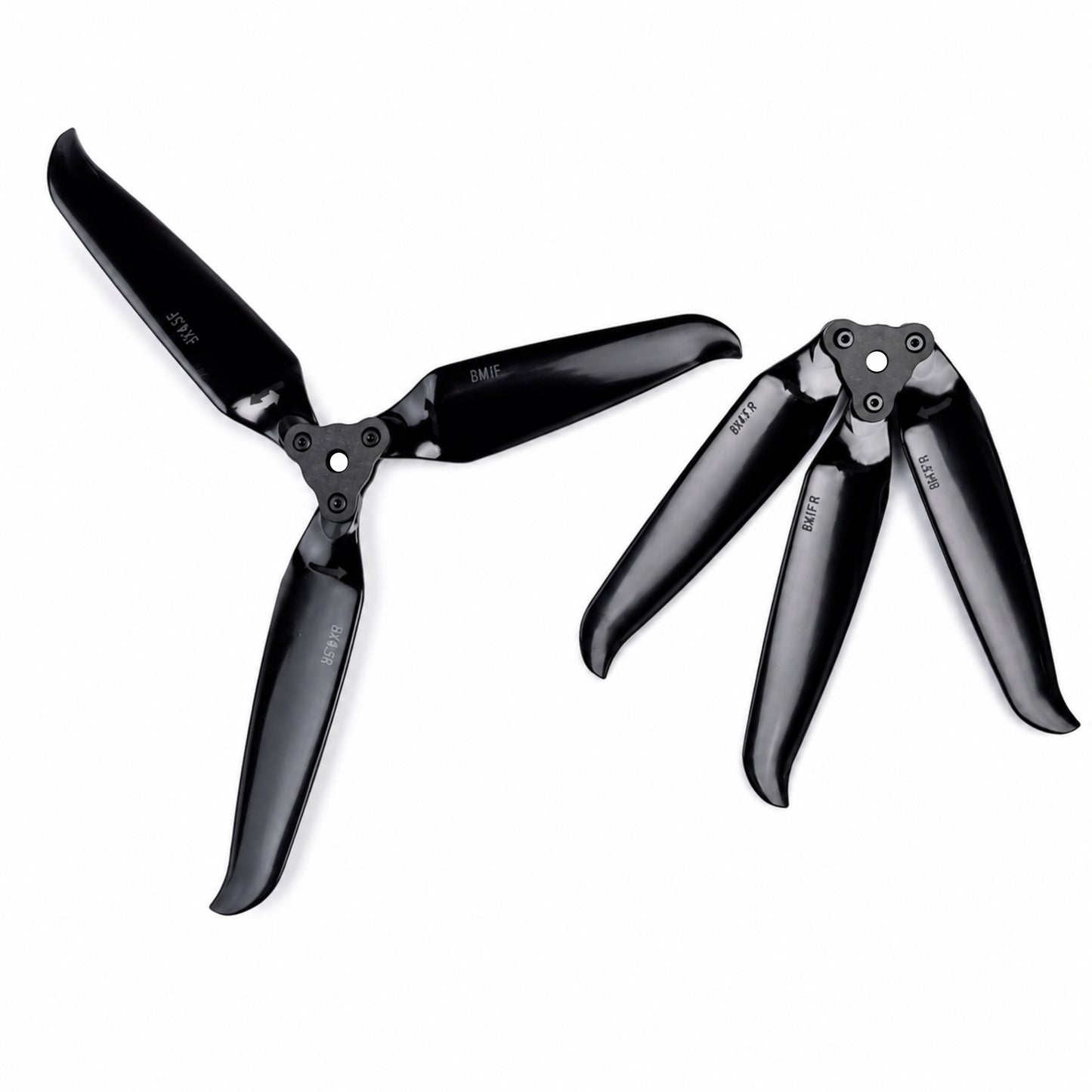 Gemfan 8041 Folding 3 Blade Glass Fiber Nylon - Black Propeller  (1 Pair CW + CCW)