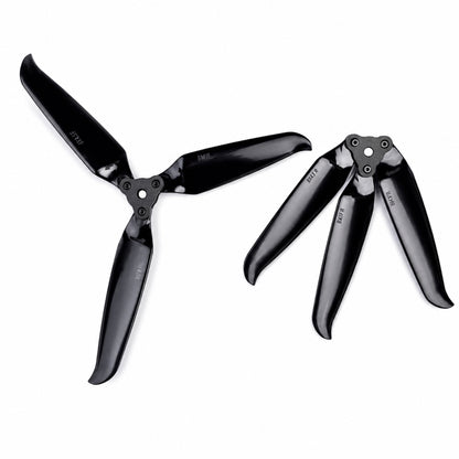 Gemfan 8041 Folding 3 Blade Glass Fiber Nylon - Black Propeller  (1 Pair CW + CCW)