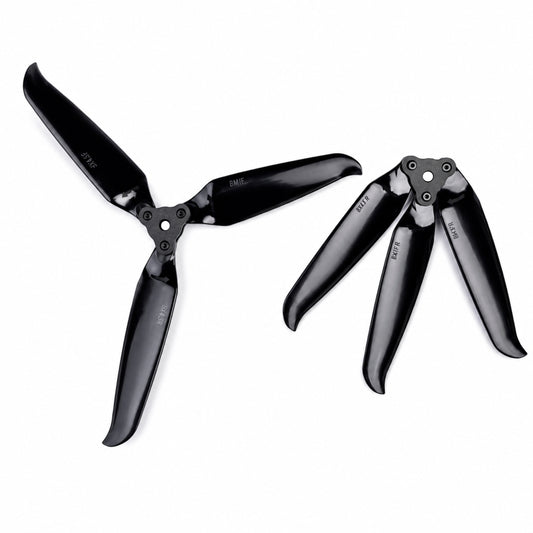 Gemfan 8041 Folding 3 Blade Glass Fiber Nylon - Black Propeller  (1 Pair CW + CCW)