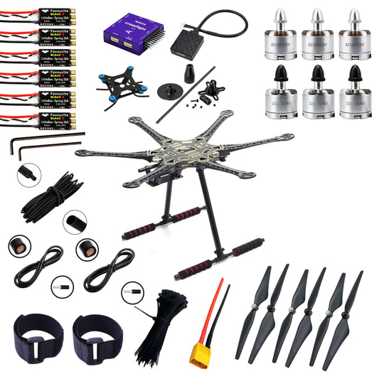 Radiolink Crossflight Flight Controller With TS100 GPS S550 hexacopter with carbon fibre landing gear Advance Drone Kit