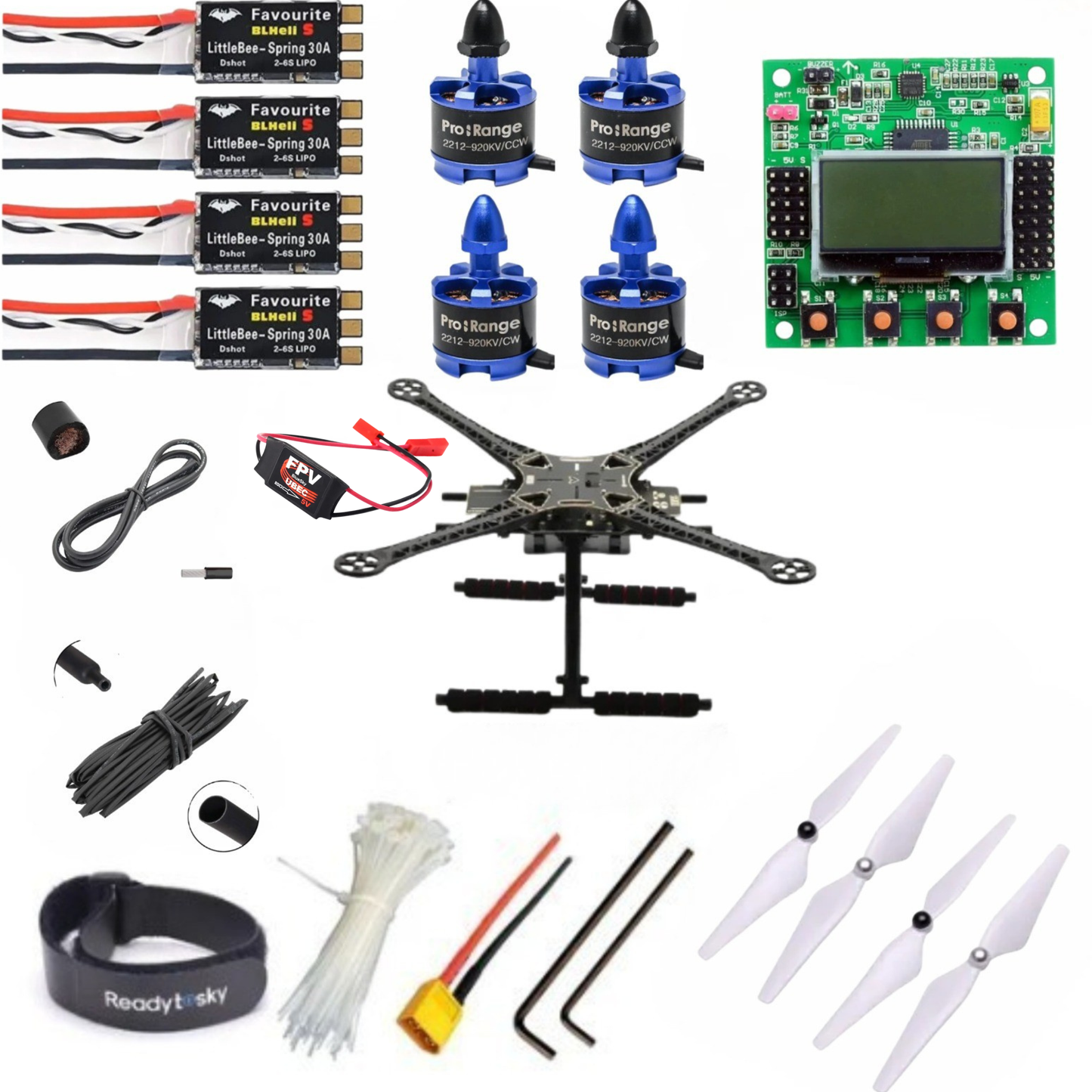 KK2.1.5 Flight Controller S500 quadcopter with carbon fibre landing gear Advance Drone Kit