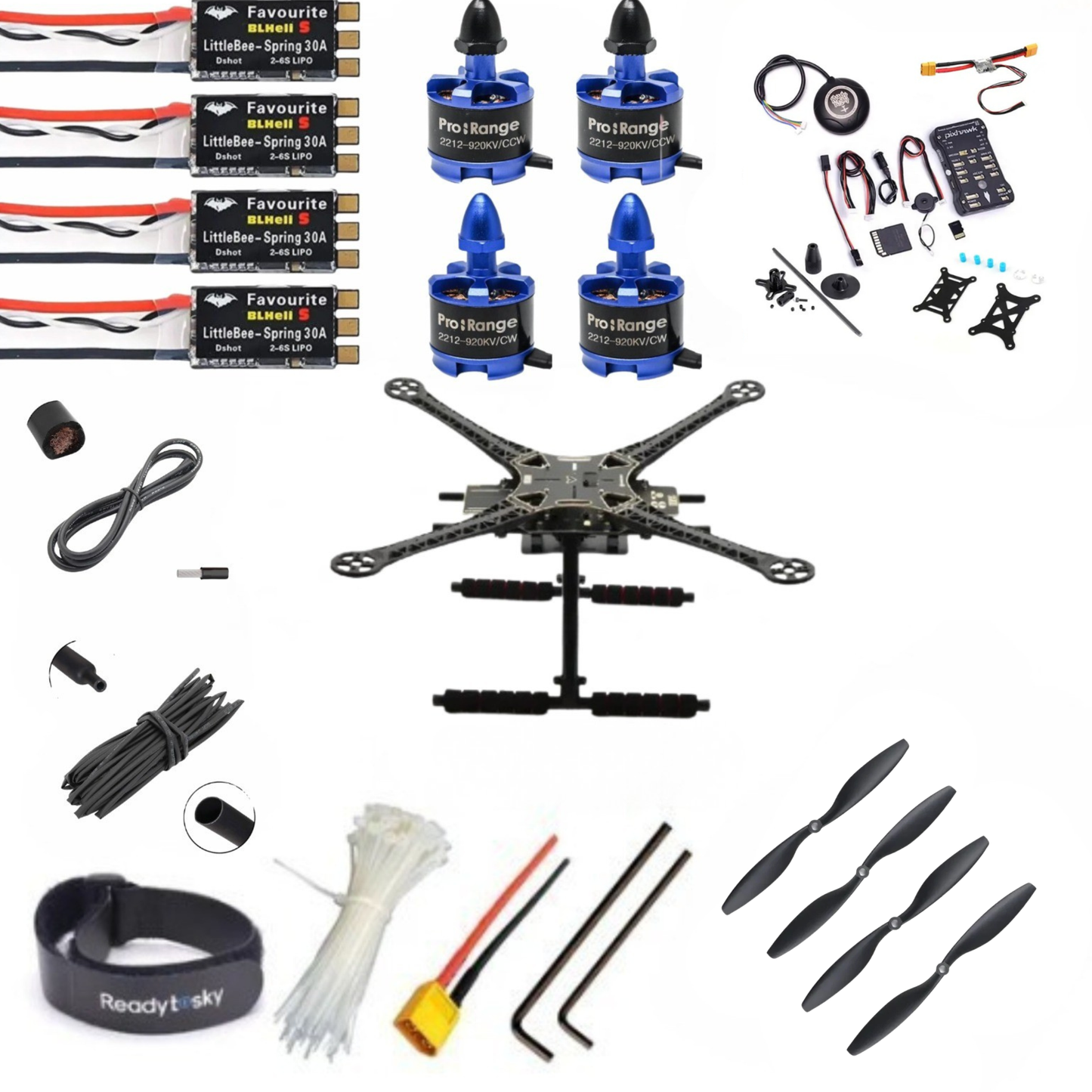 Pixhawk 2.4.8 Combo Kit Flight Controller With GPS S500 Quadcopter with Plastic landing gear Drone Kit