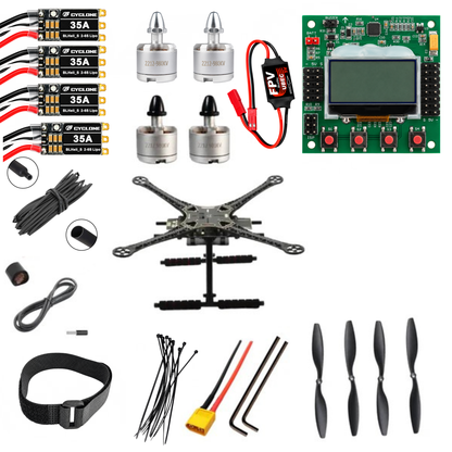 KK2.1.5 Flight Controller S500 Quadcopter Drone Kit Carbon Fiber