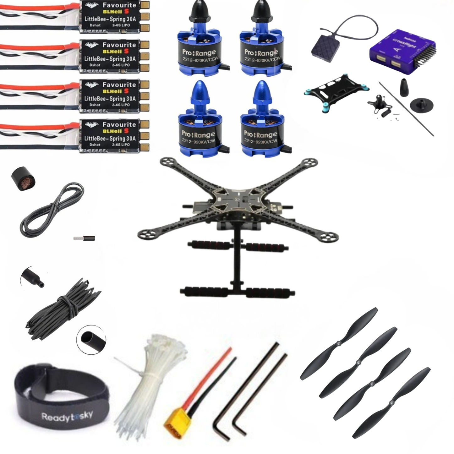 Radiolink Crossflight Flight Controller With GPS TS100 S500 Quadcopter with carbon fibre landing gear Advance Drone Kit