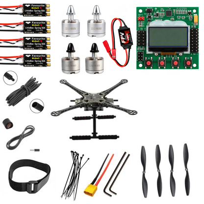 KK2.1.5 Flight Controller S500 Quadcopter Drone Kit Carbon Fiber
