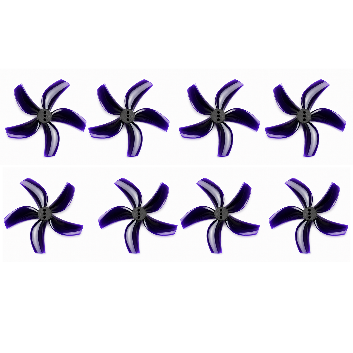 Gemfan D63 Ducted PC 5 Blade 1.5mm Propellers 4CW + 4CCW - Black