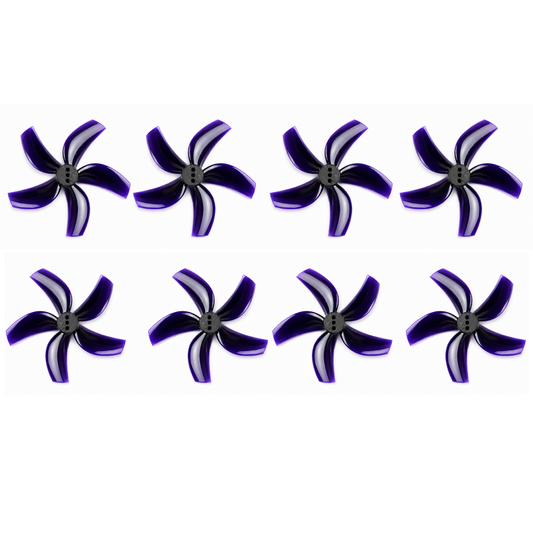 Gemfan D63 Ducted PC 5 Blade 1.5mm Propellers 4CW + 4CCW - Black