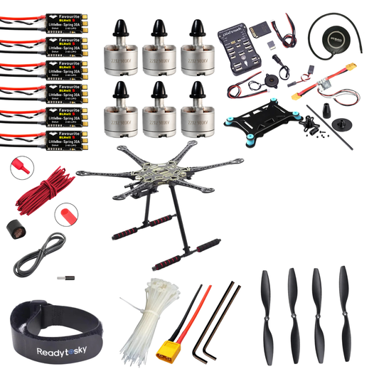 Pixhawk 2.4.8 Combo Kit Flight Controller With GPS S550 hexacopter with carbon fibre landing gear Advance Drone Kit