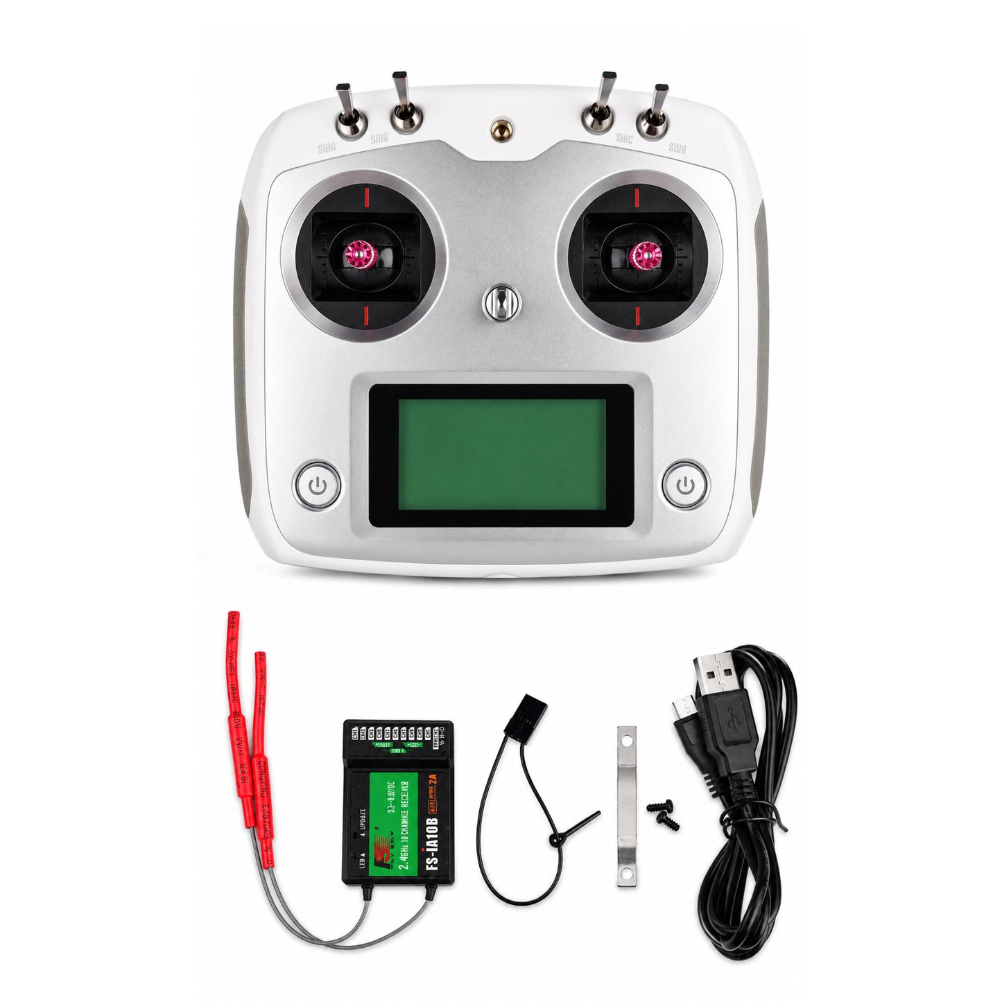 FlySky FS-i6S 2.4G 10CH Radio Transmitter with FS-iA10B Receiver
