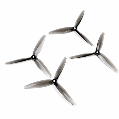 Gemfan Propellers 7050 Hurricane PC 3 Blade Propellers 2CW+2CCW – Clear Gray