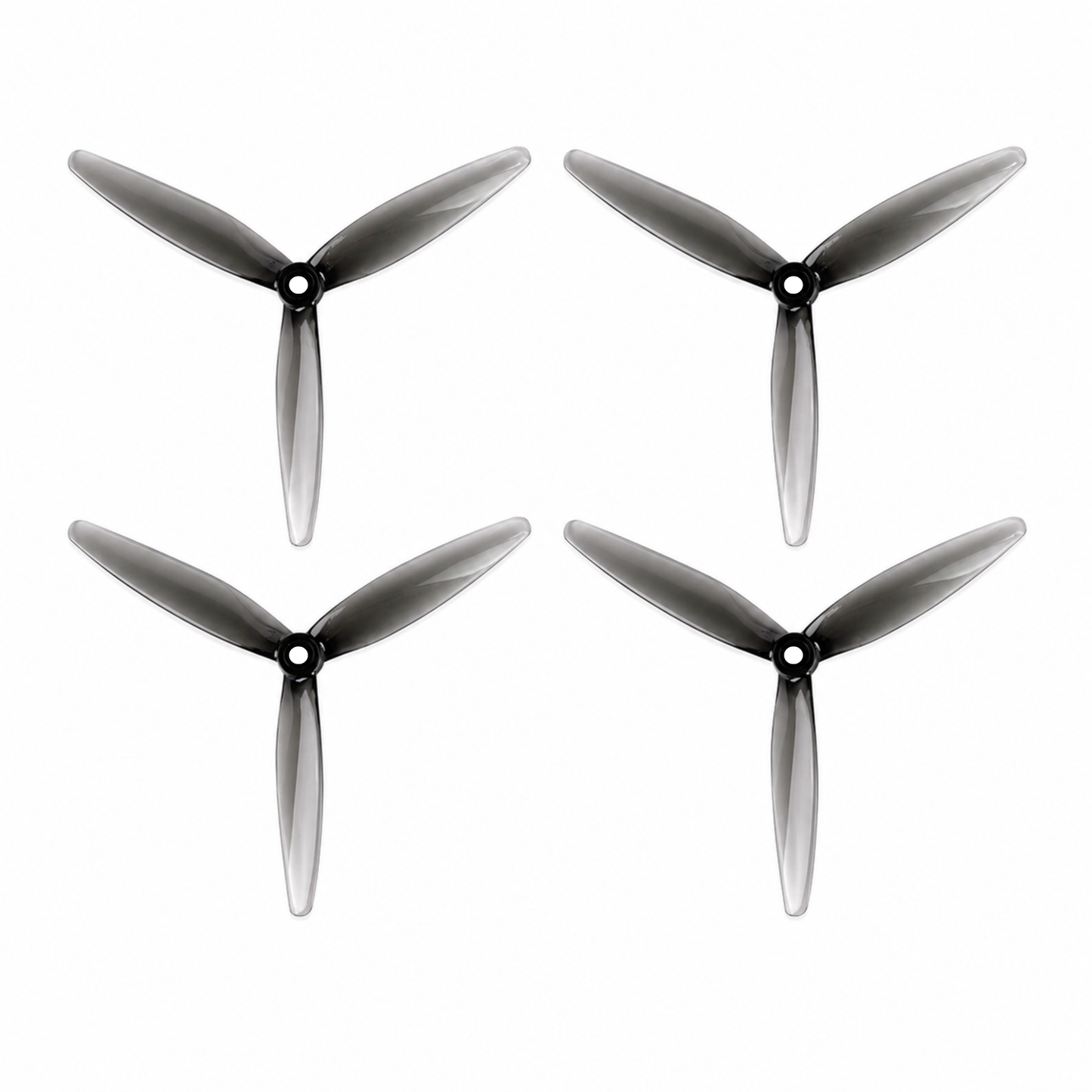 Gemfan Propellers 7050 Hurricane PC 3 Blade Propellers 2CW+2CCW – Clear Gray