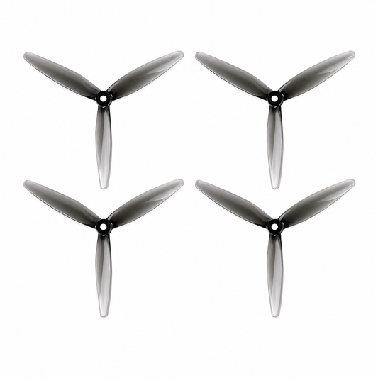 Gemfan Propellers 7050 Hurricane PC 3 Blade Propellers 2CW+2CCW – Clear Gray