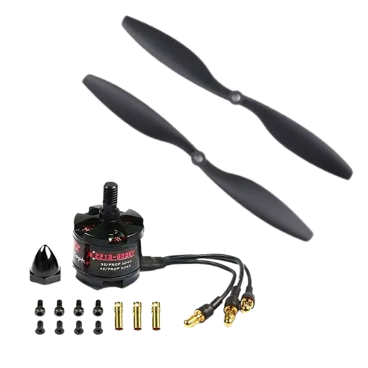 EMAX MT2213 935KV Brushless DC Motor Black Cap (CW Motor Rotation) With Prop 1045 Combo