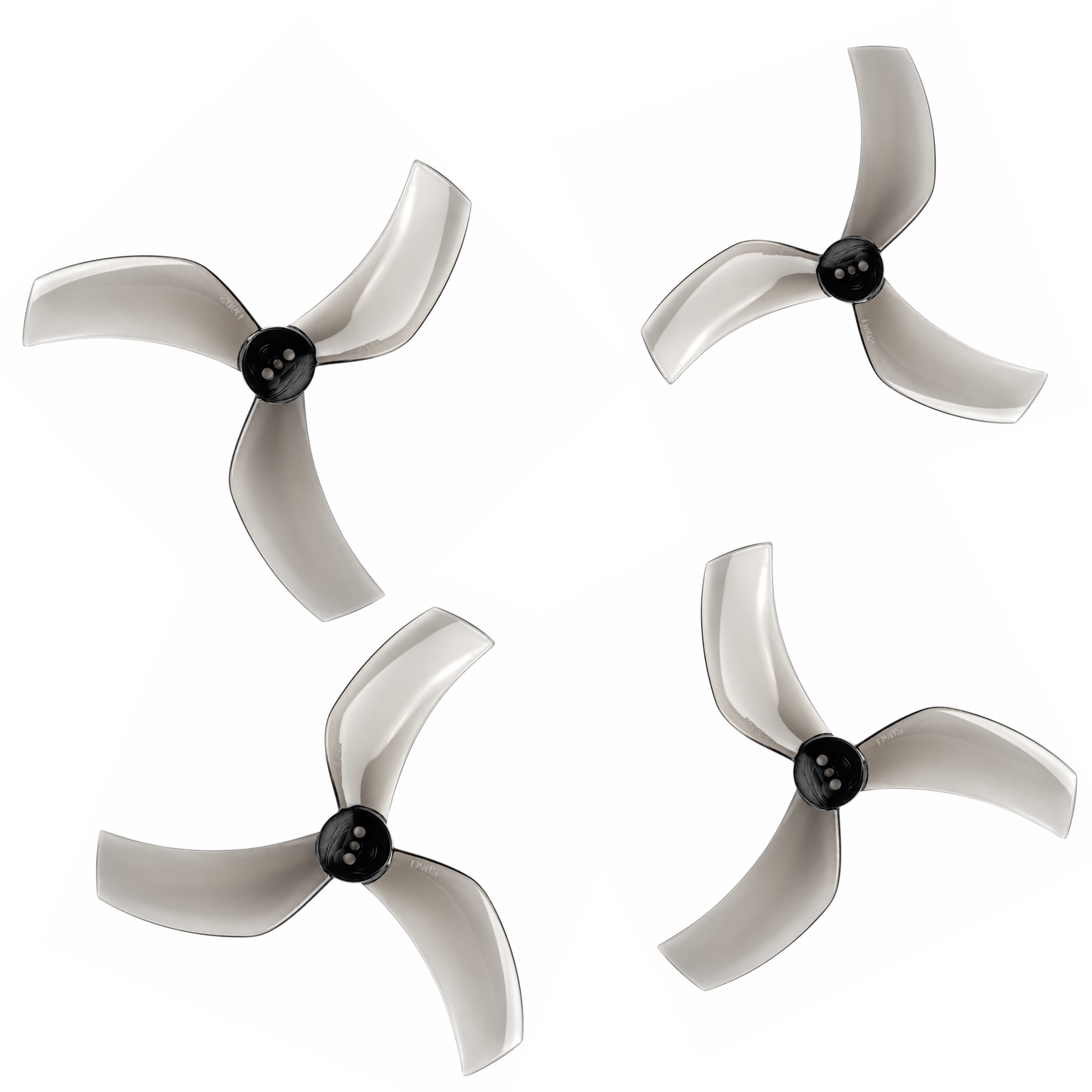 Gemfan D90S Ducted PC 3 Blade 1.5m Propeller - Clear Gray (2CW+2CCW)